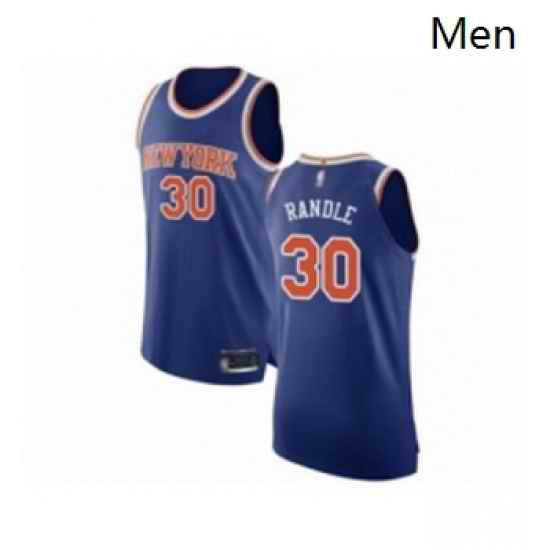 Mens New York Knicks 30 Julius Randle Authentic Royal Blue Basketball Jersey Icon Edition